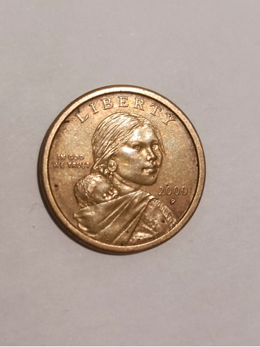 Moneda Liberty One Dollar 2000 Letra P India Sacagawea