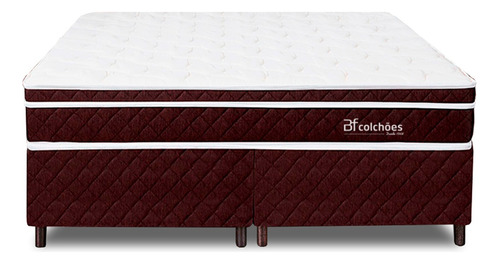 Cama Box Colchão Queen Pillow Top Mola Ensacada E Espuma Selada Confort 158x198x57cm - BF Colchões