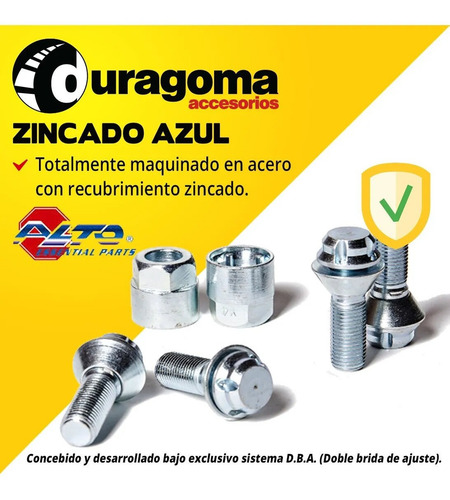 Imagen 3 de 6 de Tuercas Antirrobo Rueda Auto Codificadas Llanta Chapa