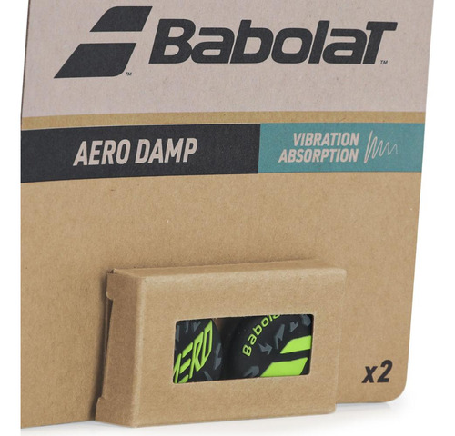Antivibrador Babolat Aero Damp Com 2 Unidades Preto E Verde