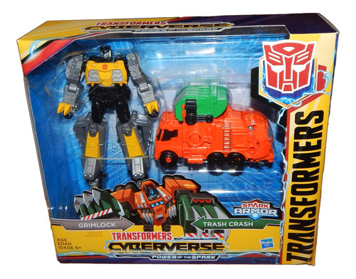 Transformers Cyberverse Grimlock Trash Crash Spark Armor 