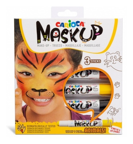 Maquillaje Pintura De Cara Carioca Mask Up Animals - Upalalá