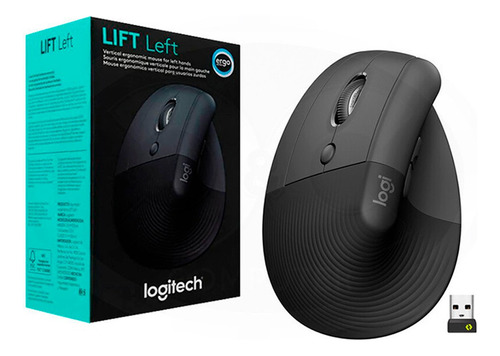 Mouse Logitech Lift Vertical Zurdo Wireless Oficina Cómodo C
