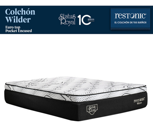 Colchón King Size Restonic Wilder Status Royal Euro Top Rs