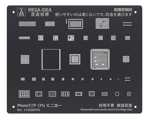 Plantilla para iPhone 6-14 Pro Max con CPU y Cis (cada modelo)