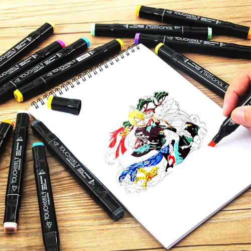 Marcadores De Diseño Touch Doble Punta Permanente 60 Pcs