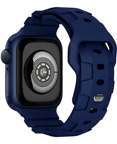 Malla De Silicona Para Apple Watch Navy Blue 45mm/44mm/42mm