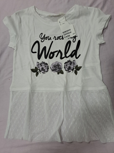 Remera De Niña Importada Nueva Marca Hym Hermosa Talle 4/6