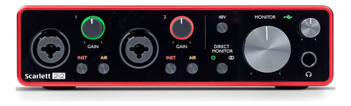 Interfaz De Audio Usb Scarlett 2i2 Con Micrófono Y Filtro Po