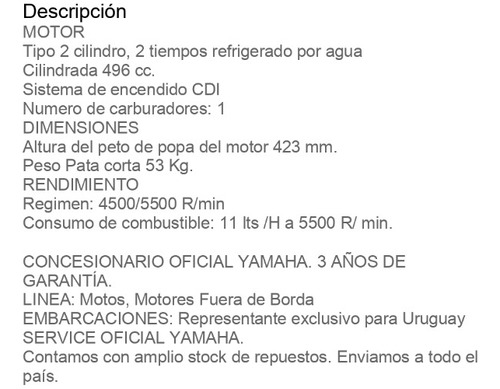 Motor Fuera De Borda Yamaha 25 Hp
