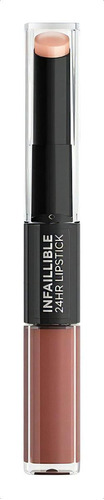 L'oréal Paris Lipstick Infallible 24hr X3 Dos Pasos 101 Everlasting Paris Brillo