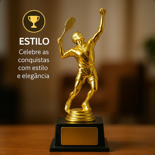 Troféu Premiação Beach Tenis 25cm Taça Esportes Eventos