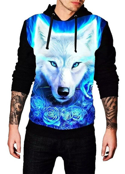 blusa de frio lobo 3d