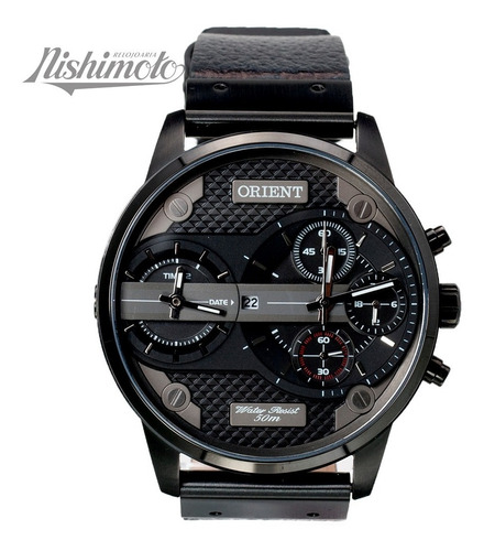Relogio Orient Masculino Mpsct001 P1px Preto Couro Cronograf