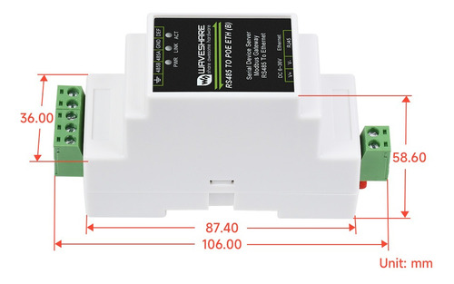 Servidor Serial, Ethernet Rs485 A Rj45, Tcp/ip A Serial