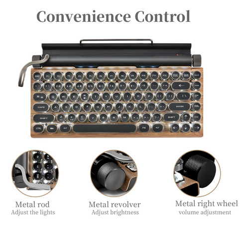 Para Teclado Mecânico De Máquina De Escrever Retrô: Celular