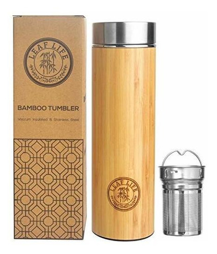 Vaso De Bambú Original Con Infusor De Té Colador Por ...