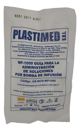 Guía Siliconada Para Alimentación Enteral Plastimed Mp1000