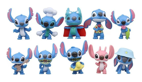 Set De 10 Figuras De Stitch - Disney - Lilo Y Stitch