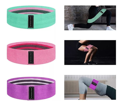 Ligas De Resistencia Yoga Kit 3 Pcs Bandas De Ejercicio Pull