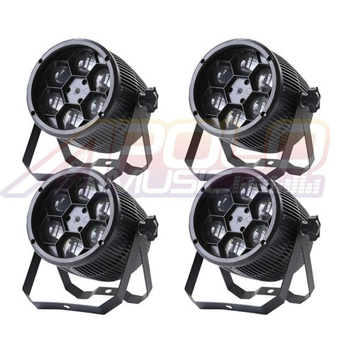 Kit C/ 4 Bee Eye Super Refletor 6x12w Rgbw Dmx Somos Loja