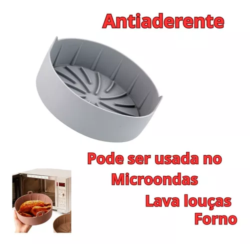 Cesto de Silicone Redondo/Papel descatavel Air Fryer e Forno Forma