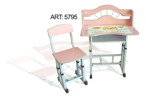 Escritorio Infantil Con Silla Altura Regulable