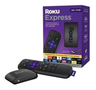 Roku Express Streaming Full Hd Hdmi Usb Com Controle Tv Box