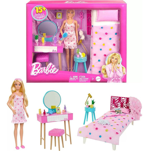 Boneca Barbie Fashion Conjunto Quarto Dos Sonhos O Filme