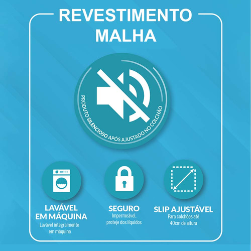 Protetor Acessório De Cama Colchão O Silencioso 90cmx190cm