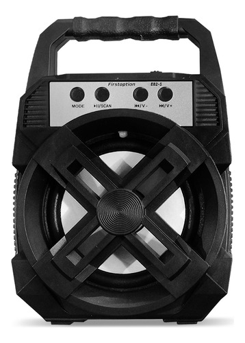 Caixa De Som Portátil E82s Amplificada Bluetooth Mp3 Usb Sd Preto 6w Rms 110v/220v First Option