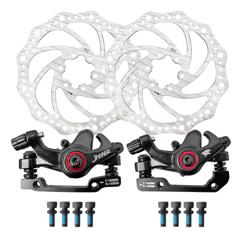 Freno De Disco Mecanico Clipers Y Rotor Bici D160/t160