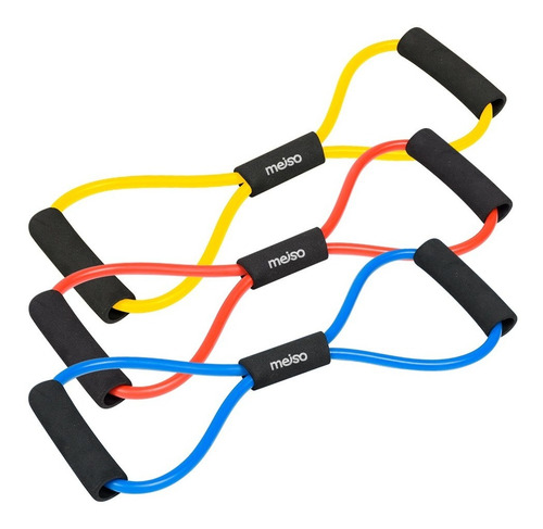 Imagen 1 de 6 de Kit 3 Bandas Elásticas En 8 Entrenamiento/ Gimnasio/ Pilates