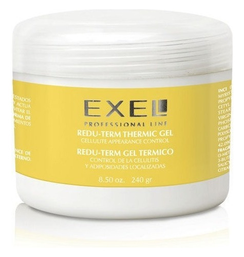 Gel Exel Termico Celulitis Corporal 500 Grs Adiposidad