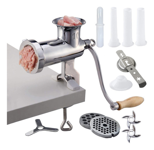 Moedor De Carne Cam2 Heavy Duty Manual Em Aço Inoxidável #10