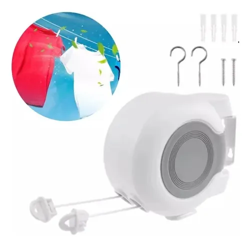 comprar Tender De Ropa Doble Linea 13mts Tendedero D Pared Retractil