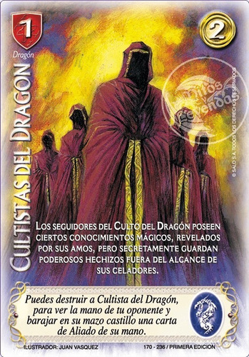 Carta Mitos Y Leyendas / Cultistas Del Dragón