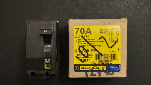 Interruptor Termomagnético - Qob270 - Atornillable - 2 Polos