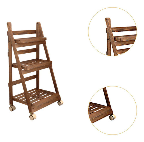 Stand Rack Batter Soporter De Plantador Plegable 3 Nivel