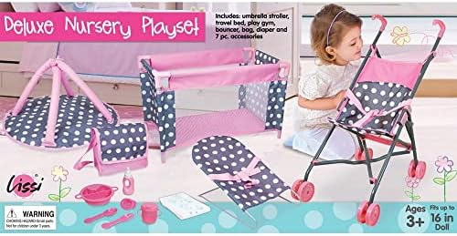 Juego De Guardería De Lujo Con Muñeca Lissi De 5 Piezas Con