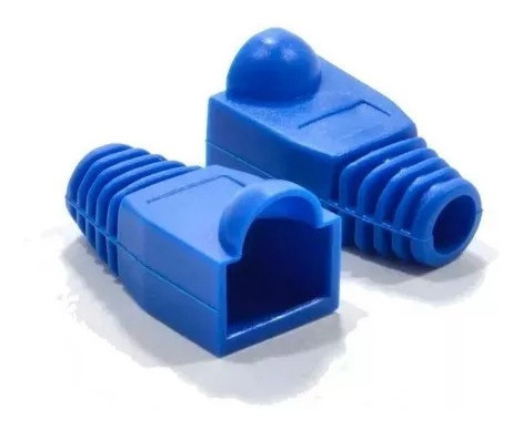 Bolsa De Botas 200u Conector Rj45 Color Azul Wireplus