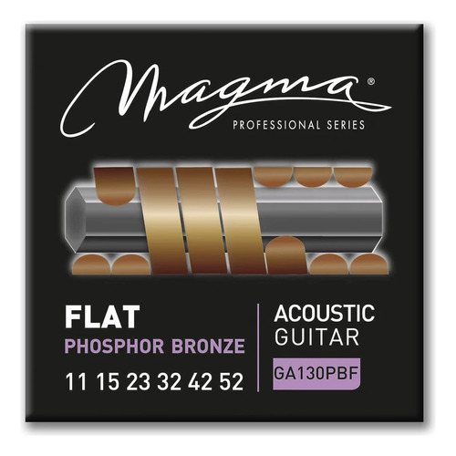 Cuerdas Guitarra Acústica Magma 011 Electroacústica Ga130pbf