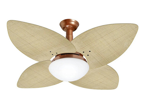 Ventilador Teto Jet Aspen Cobre/rattan Nt 4p 220v+controle