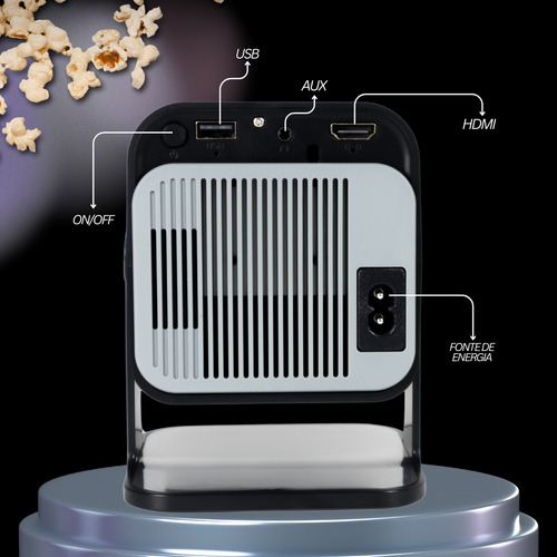 Projetor Hy320 Mini 4k Android 13 Wi-fi Bluetooth Cinema