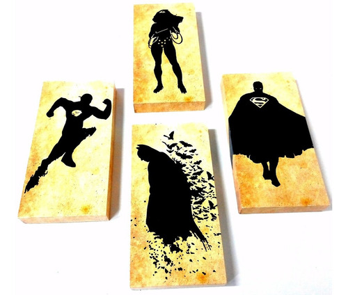 Quadro Super Amigos Dc Batman Flash Super Homem Mulher Marav