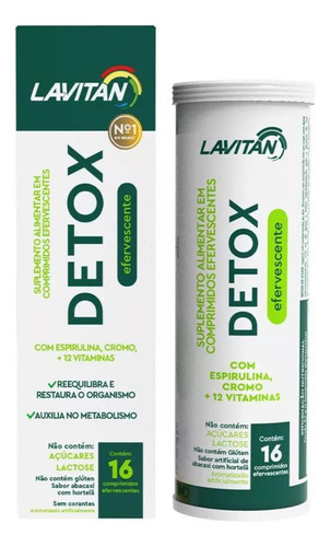 Detox Lavitan Natural Emagrece E Desintoxicador Efervesce