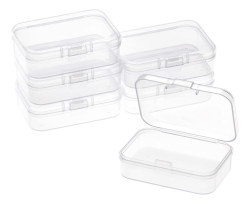 Iskybob 6 Recipiente Rectangular Plastico Transparente Tapa