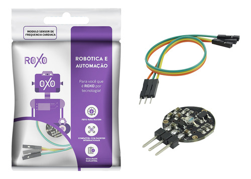 Sensor De Frequência Cardíaca / Sensor De Pulso - Roxo