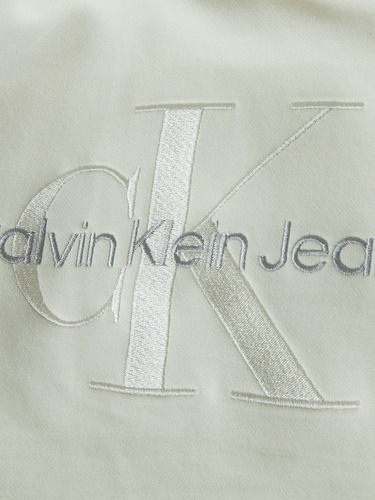 Polerón Con Gorro Niña Monogram Beige Calvin Klein