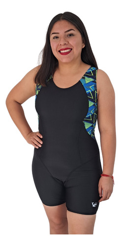 Traje De Baño Completo Dama Body Deportivo Natacion Licra 